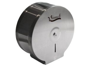 Dispensador papel higiénico jumbo acero inox.