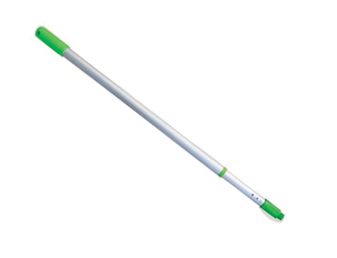 Mango extensor en aluminio anodizado twistlock 2x1 mts=2 mts verde